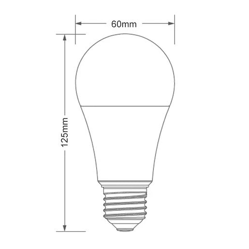TECNOLITE FOCO A19 LED 13W 3000K E27 1055LM TITANIUM II