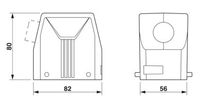 PHOENIX CARCASA AEREA D50 PARA BRIDA TRANSVERSAL: FUNDICION INYEC