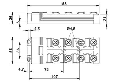PHOENIX CAJA DE SENSORES/ACTUADORES M12 5P CODIFICACION A 10M