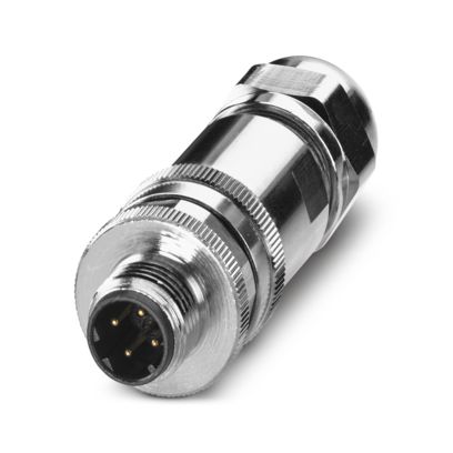 PHOENIX CONTACT CONECTOR M12 4P MACHO BLINDADO LATON-NIQUEL CODIF-D