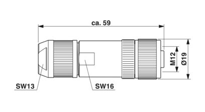 PHOENIX CONTACT CONECTOR M12 8P HEMBRA PROFINET LATON-NIQUEL CAT5 CODIF-A