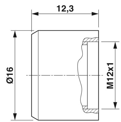 PHOENIX CAPUCHON ROSCADO M12 PARA CONECTOR MACHO
