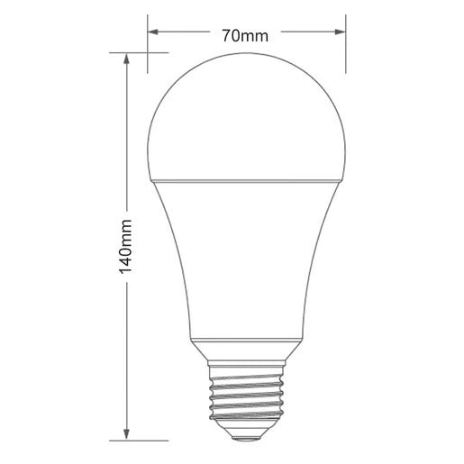 TECNOLITE FOCO A19 LED 15W 3000K E27 1521LM