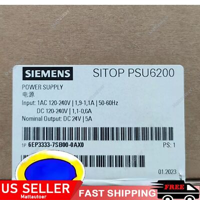 SIEMENS SITOP PSU6200 24 V/5 A SKU: 6EP3333-7SB00-0AX0