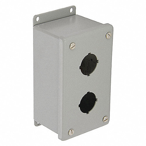 SIEMENS 30MMSTATION,PAINTED STEEL,BLNK,2HOLE SKU: US2:P30EMS02