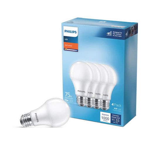 PLUS FOCO A19 9W 6500K 4 PACK