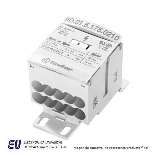 FINDER BLOQUE DE DISTRIBUCION 2X8-2AWG 6X14-6AWG 125A