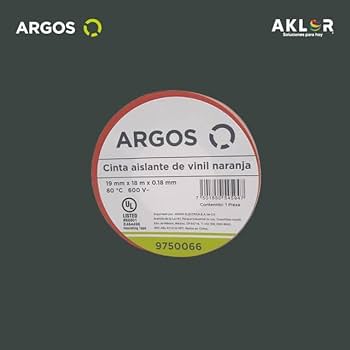 ARGOS CINTA AISLANTE DE VINIL 19mmX18m AMARILLA