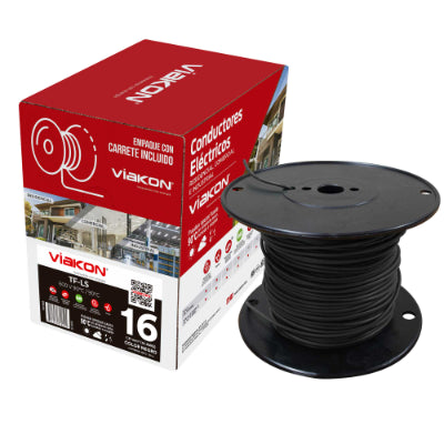 VIAKON CABLE 18 NEGRO TF-LS CAJA 100 MTS