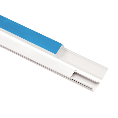 ARGOS CANALETA PVC BLANCA 20x10 (bxh) 2MTS C/ADHESIVO 1 CANAL