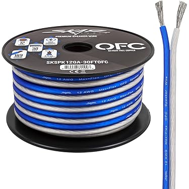 CABLE FLEX 18AWG AZUL BLANCO METRO
