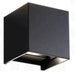 YEE CUBO LED PARED DOBLE DISPARO 6W 3000K NEGRO MATE