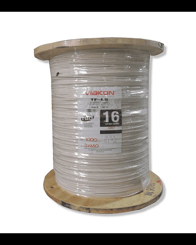VIAKON CABLE 16 ROJO TF-LS CAJA 100 MTS