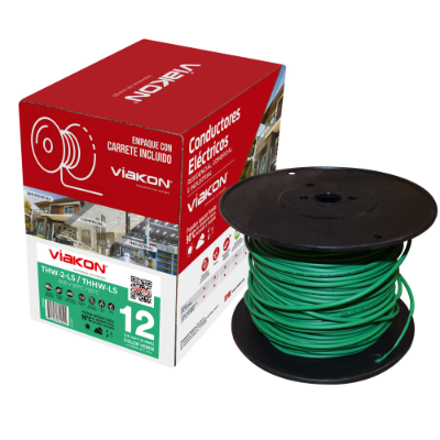 VIAKON CABLE 8 VERDE THHW METRO