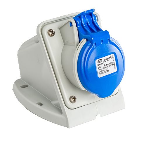 IDE TOMA AEREA 3P+T 32A 220V 9H AZUL IP44