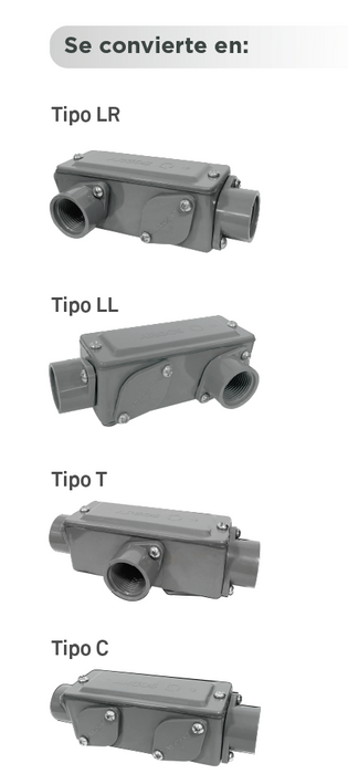 ARGOS CONDULET MULTIFORMA 3/4" Y 1/2" PLASTICO
