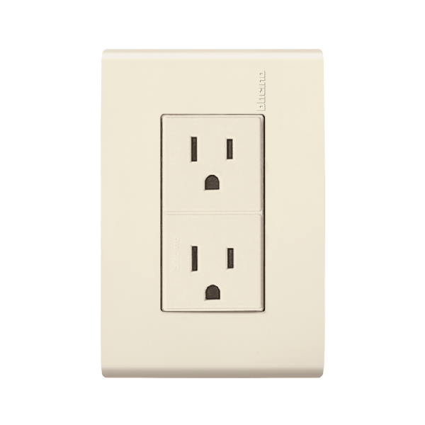 MODUS PRO TOMACORRIENTE DUPLEX C/PLACA MARFIL