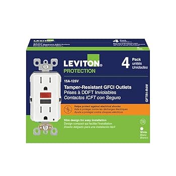 LEVITON CONTACTO DUPLEX GFCI 15A 125VAC C/PLACA