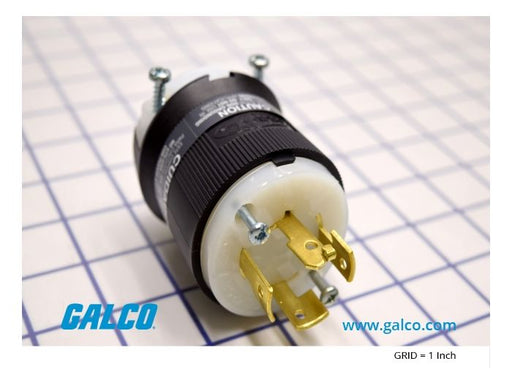 HUBBELL LKG PLUG 4P4W 20A 120/208V BK HBL7411C