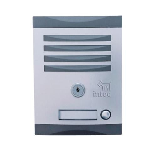 INTEC FRENTE 1 BOTON LINEA TEC EMPOTRAR ALUMINIO ANONIZADO