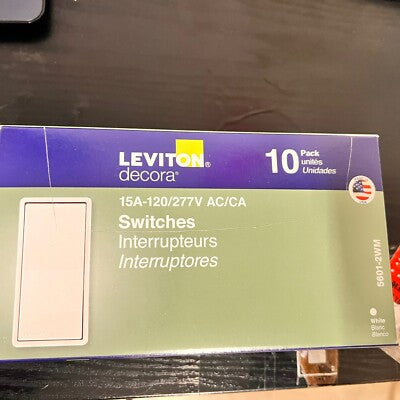 LEVITON DECORA APAGADOR 15A 120/277V COLOR BLANCO