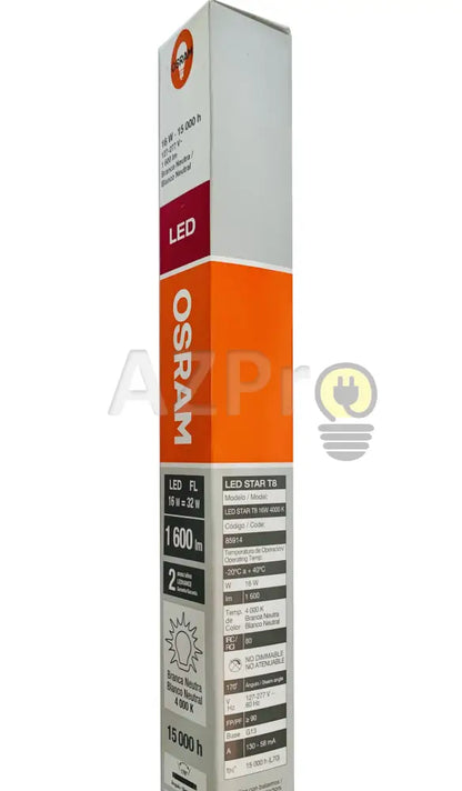 OSRAM TUBO T8 16W LED 6500K 120CM 127-277V OPALINO