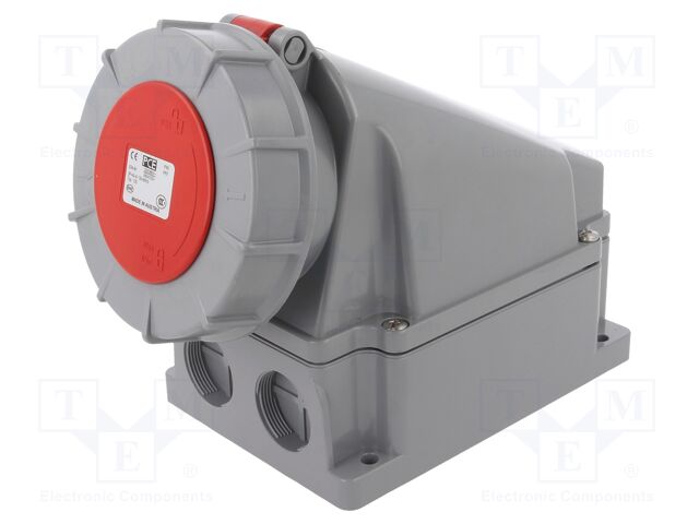 PCE BASE MURAL 3P+N+T 6H63A 400V IP67 ROJO