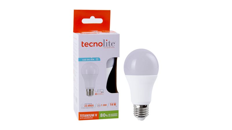TECNOLITE LAMPARA LED A19 14W 127V 6500K 1301LM