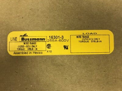 BUSS BLOCK DE DISTRIBUCION 3P 310A 600V