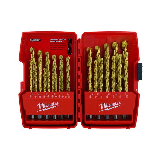 MILWAUKEE JUEGO DE BROCAS THUNDERBOLT TITANIUM 29 PCS P/METAL MAD