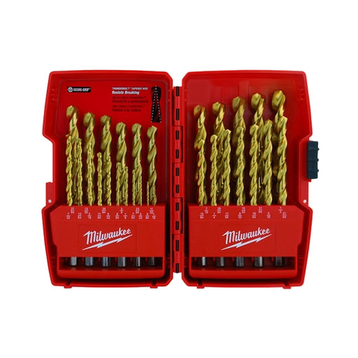 MILWAUKEE JUEGO DE BROCAS THUNDERBOLT TITANIUM 29 PCS P/METAL MAD