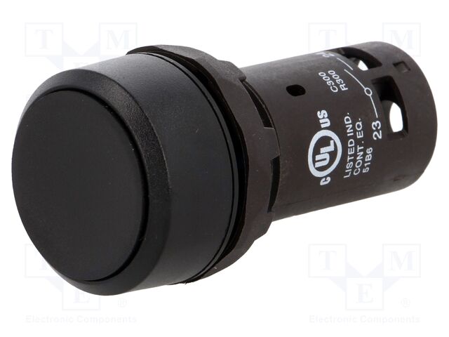 ABB CP1-10B-10 BOTON PULSADOR NEGRO MOMENTANEO NO ILUMRASANTE INCLUYE 1NO . SERIE COMPACTA