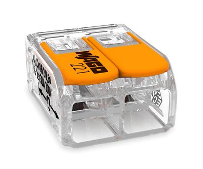 WAGO LEVER NUT COMPACT SPLICING CONNECTOR 2-PTS