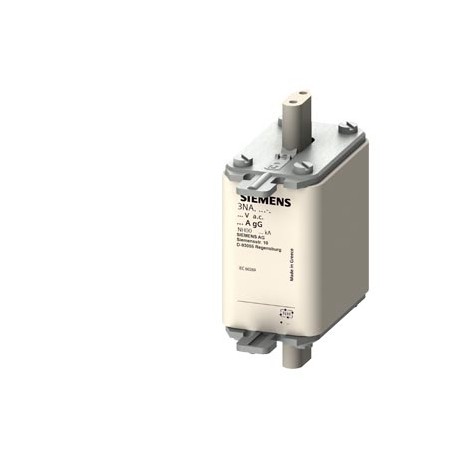 SIEMENS CARTUCHO DE FUSIBLES NH NH00 ENTRADA: 50 A GG UN AC: 690 V UN DC: 250 V INDICADOR DE FUSION SUPERIOR OREJETAS ENERGIZADAS