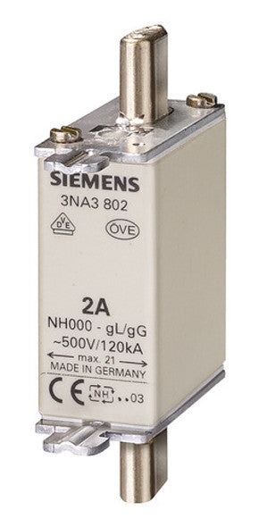 SIEMENS NH CARTUCHO FUSIBLE T000 80A 500V
