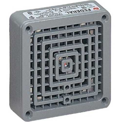 FEDERAL SIGNAL VIBRATONE ELECTRONIC HORN 12-24V GRAY