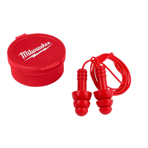 MILWAUKEE TAPONES AUDITIVOS RE-UTILIZABLES C/CORDON