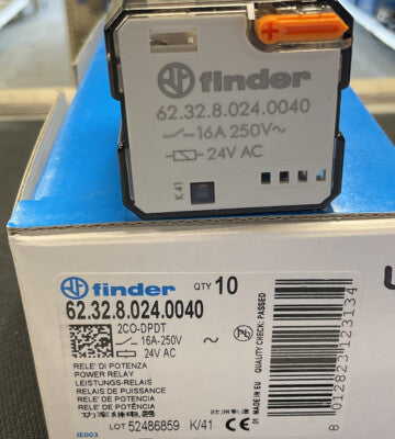 FINDER RELEVADOR DE POTENCIA 2P2T 16A 24VAC