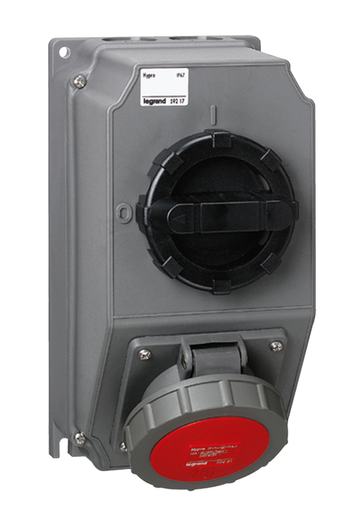 LEGRAND TOMA C/INTERRUPTOR 3P+T 440/4 11H ROJO IP66/67 HYPRA