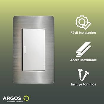 ARGOS APAGADOR Y CONTACTO CON PLACA BLANCA