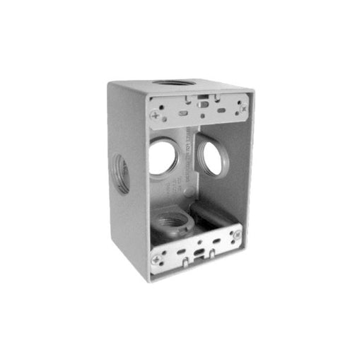 ARGOS CAJA RECTANGULAR ALUMINIO 5 ORIFICIOS 3/4"