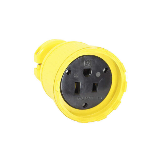 ARROW CLAVIJA 15A 250V 2P3W STR QUICKGRIP AMARILLO 6-15