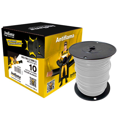 INDIANA CABLE 10 BLANCO THHW METRO