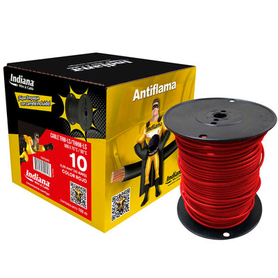 INDIANA CABLE 10 ROJO THHW CAJA 100 MTS