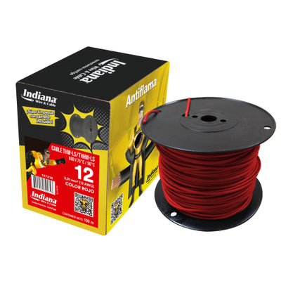 INDIANA CABLE 12 ROJO THHW CAJA 100 MTS