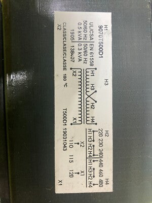 TRANSFORMADOR DE CONTROL 1F 1500V 460V-220V