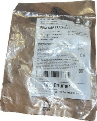 BAUMER 10138747 INDUCTIVE SENSOR M8 PNP 10-30VDC IFRM08P17A3/S35L