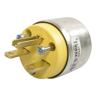 LEVITON CLAVIJA ENTRADA RECTA 15A 250V 2P3H NEMA 6-15P BCO/NEGRO