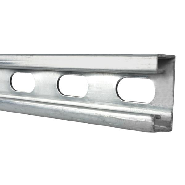 ANCLO UNICANAL C-12 PERFORADO 3 MT 4X4 CM ROJO