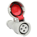 IDE BASE AEREA 32A 3P+T 400V 6H ROJO IP66-IP67